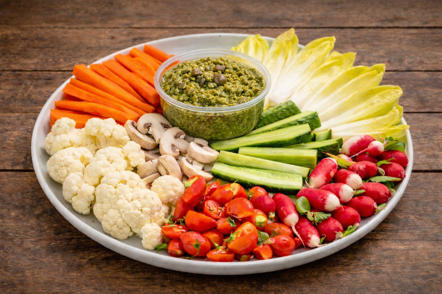 Assiette de légumes (pot tapenade verte inclus)