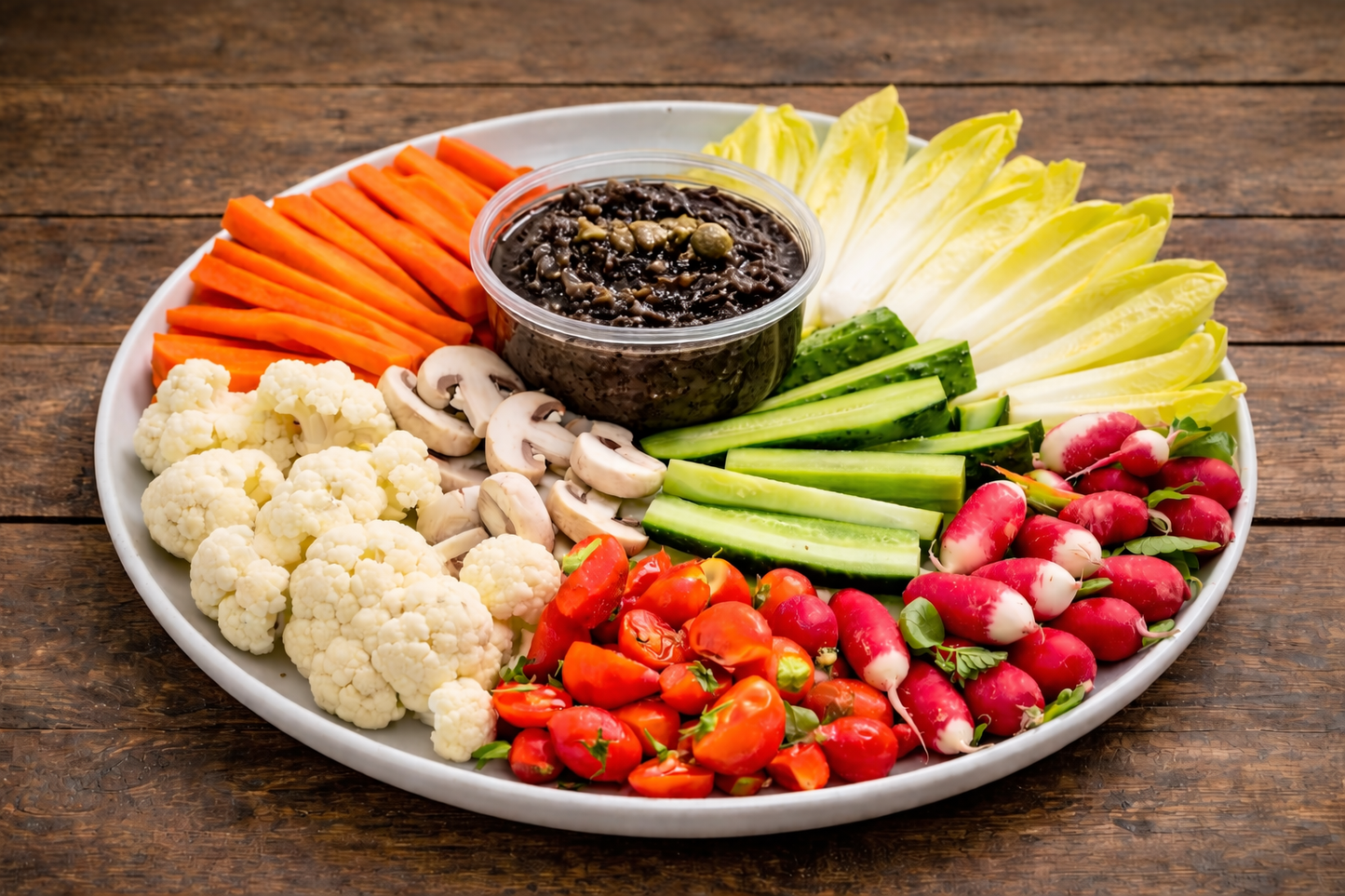 Assiette de légumes (pot tapenade noir inclus)